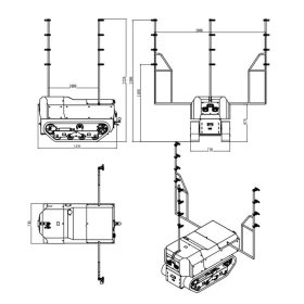 Remote-controlled Strawberry Greenhouse Sprayer Drawing